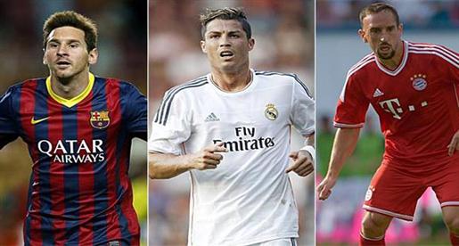 ميسي - كريستيانو .. روبين - ريبيري .. نيمار - بيل .. أبرز المتنافسين على بالون دي أور 2013